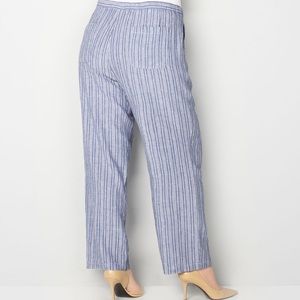 Per Se • Linen Pant Blue and white Striped